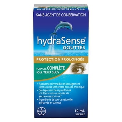 Hydrasense Formule complète pour yeux secs gouttes oculaires, sans agent de conservation 10 ml, 169,90 $/100ml