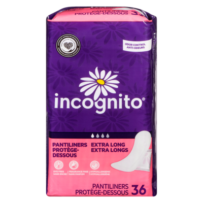 Incognito Protège-dessous extra longs 36 ea, 0,15 $/1ch