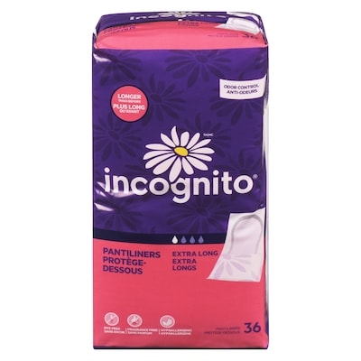 Incognito Protège-dessous extra longs 36 ea, 0,16 $/1ch