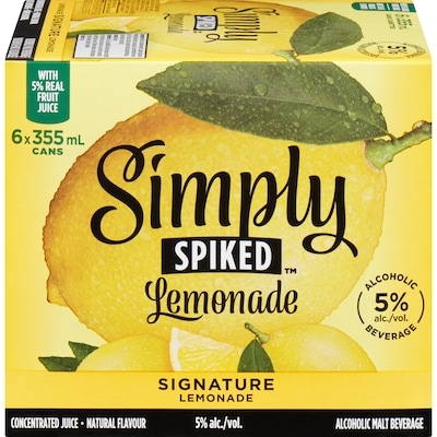 Simply Alcoholic Malt Beverage Signature Lemonade (ID required at pick-up) 355 ml, $0.77/100ml
