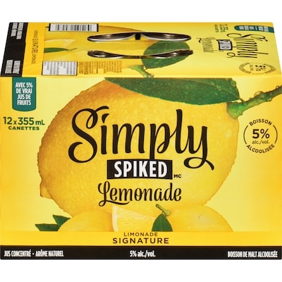 Simply Boisson de malt alcoolisée limonade signature (Pièce d’identité requise au moment du ramassage) 12x355.0 ml, 0,65 $/100ml