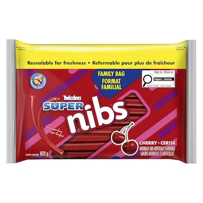 Twizzlers Super Nibs Candy Cherry Family Bag - 623 g | Fortinos