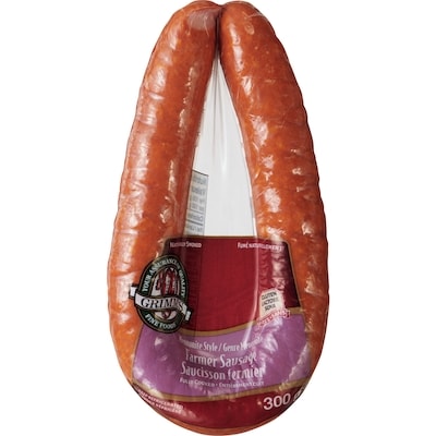 Grimms Farmer Sausage Mennonite Style 300 g, $3.50/100g