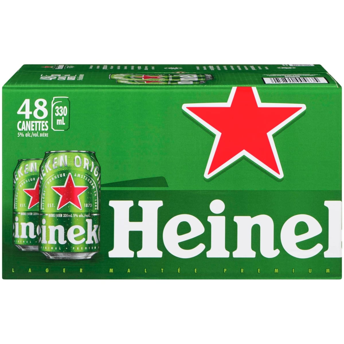 Heineken Bière (Pièce d’identité requise au moment du ramassage) 48x330.0 ml, 0,46 $/100ml
