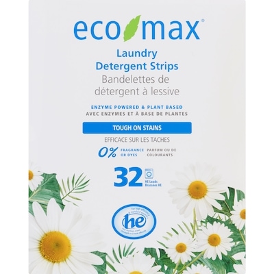 Eco-Max Laundry Detergent Strips 32 ea, $0.34/1ea