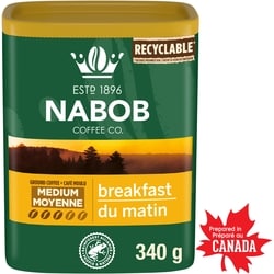 Nabob Medium Roast Breakfast Blend Ground Coffee 340 g, $2.94/100g