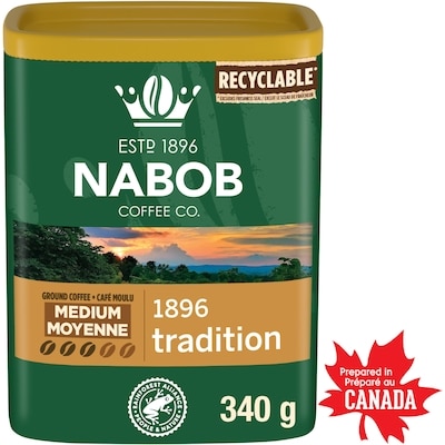 Nabob Café moulu à torréfaction moyenne 1896 tradition, boîte 340 g, 4,11 $/100g