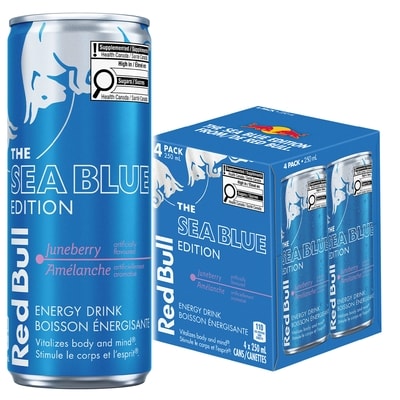 Red Bull Energy Drink, The Sea Blue Edition, (4 pack) 4x250.0 ml, $1.00/100ml