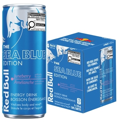 Red Bull Energy Drink, The Sea Blue Edition, (4 pack) 250 ml, $1.20/100ml
