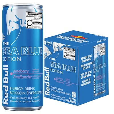 Red Bull Energy Drink, Bleuet, (4 pack) 250 ml, 1,20 $/100ml