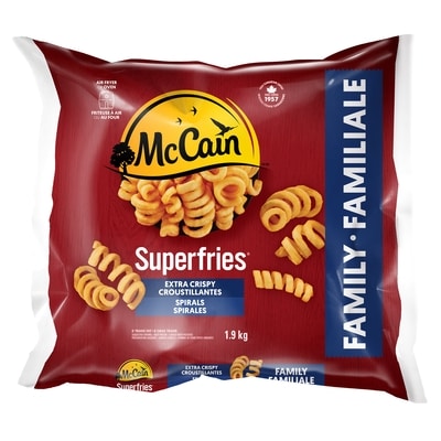 McCain Superfries Extra Crispy Spirals 1.9 kg, $0.66/100g