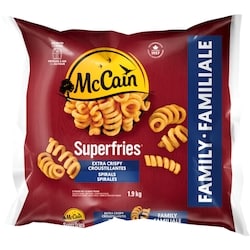 McCain Spirales extra croustillantes Superfriesᴹᴰ  1.9 kg, 0,68 $/100g