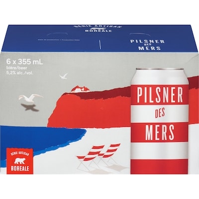Boréale Bière pilsner des mers (Pièce d’identité requise au moment du ramassage) 6x355.0 ml, 0,47 $/100ml