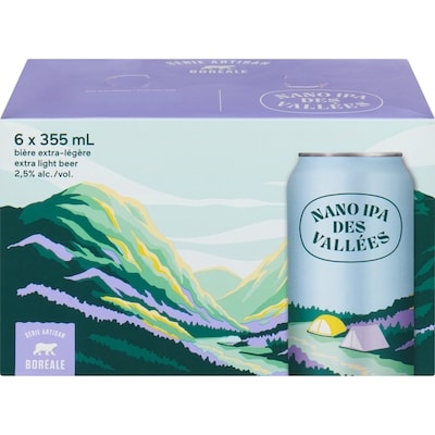 Boreale Nano Ipa Des Vallées Extra Light Beer (ID required at pick-up) 6x355.0 ml, $0.61/100ml