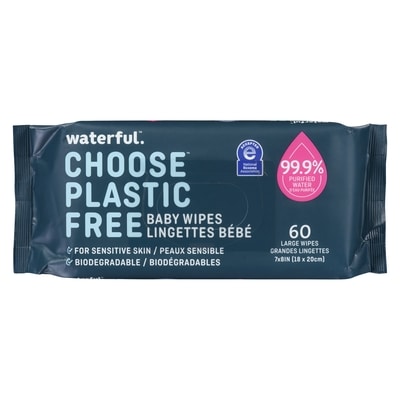 Waterful. Choose Plastic Free Baby Wipes 60 ea, $0.07/1ea