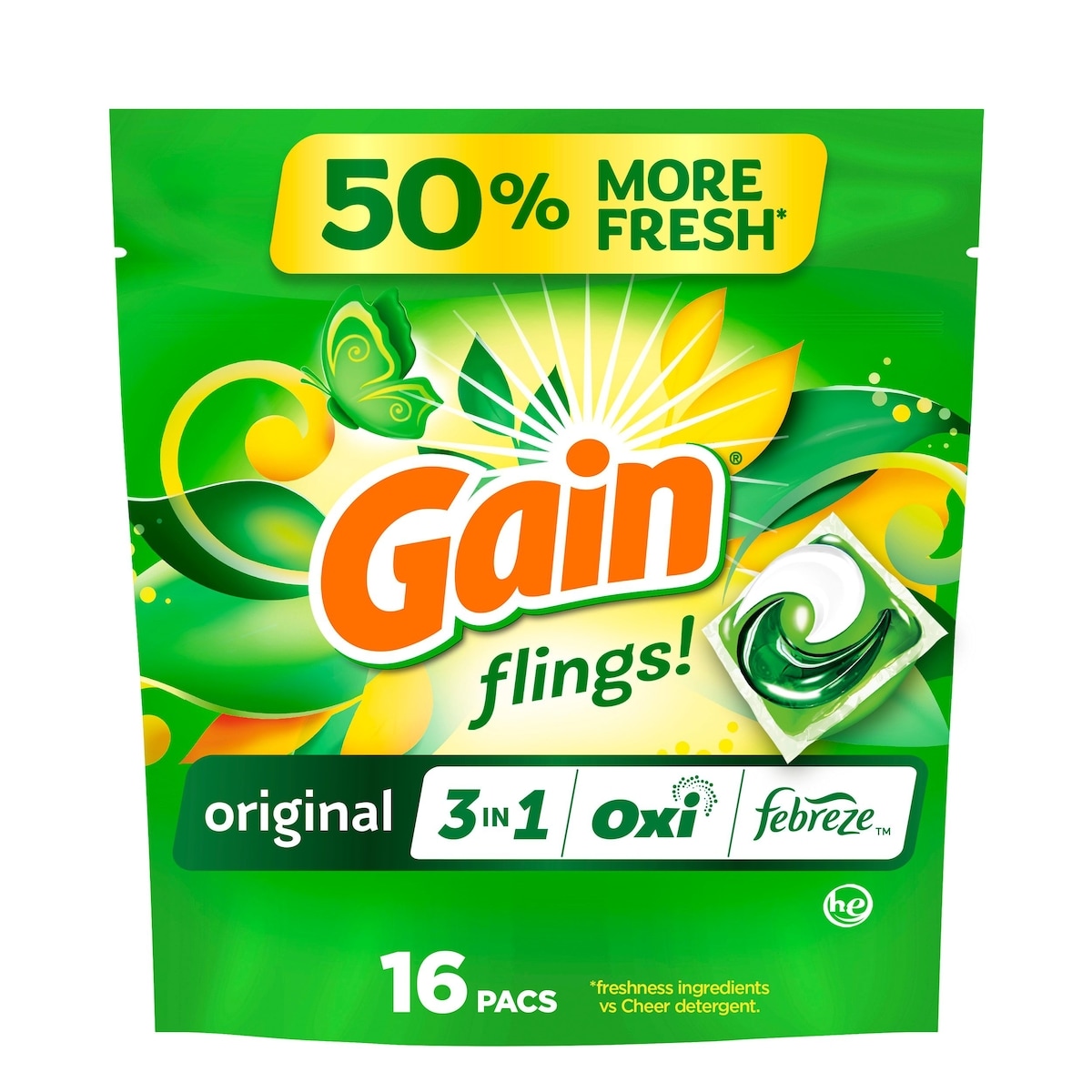 Gain Laundry Detergent Pods With Aroma Boosters, 16 Pack 16 ea, $0.44/1ea