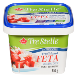 Tre Stelle Greek Style Cheese Traditional Feta 22% M.F. 850 g, $2.53/100g