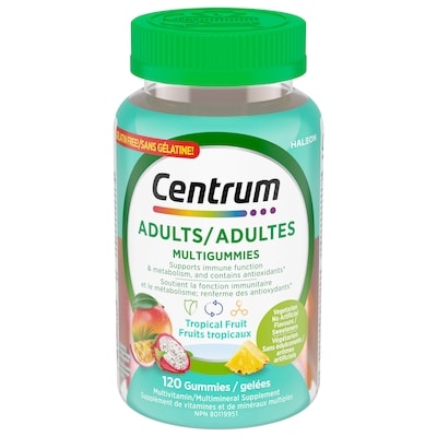Centrum Multigummies (Végétarien) 120 ea, 0,17 $/1ch