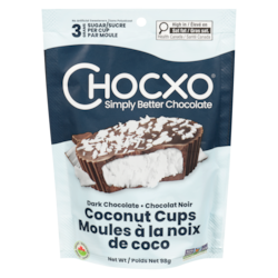 ChocXO Moules au noix de coco et au chocolat noir 98 g, 6,12 $/100g