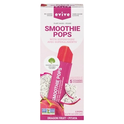 Evive Smoothie Pops Dragon Fruit 250 ml, $3.00/100ml