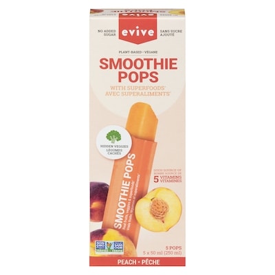 Evive Smoothie pops pêche 50 ml, 13,00 $/100ml