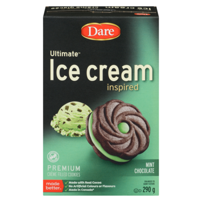 Dare Cream Filled Cookies, Ice-Cream Inspired, Mint Chocolate 290 g, $1.03/100g
