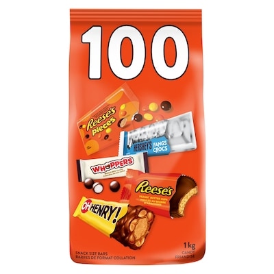 Hershey's Candy Snack Size Bars 1000 g, $2.00/100g