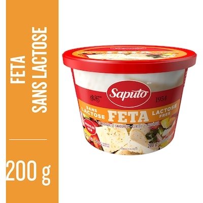 Saputo Fromage Feta sans lactose 200 g, 2,50 $/100g