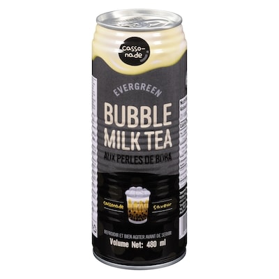 Evergreen Bubble milk tea aux perles de boba cassonade saveur 480 ml, 0,79 $/100ml