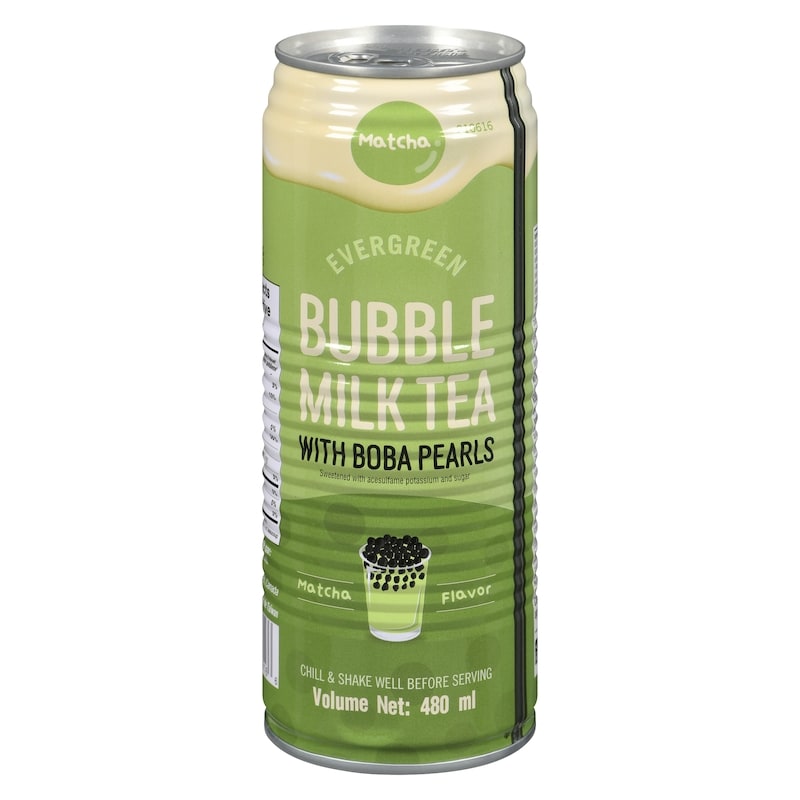 milk tea⭐︎ Evergreen Bubble Milk Tea With Boba Pearls Matcha Flavor