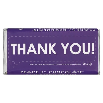 Peace By Chocolate Milk Chocolate With Hazelnuts 92 g, $6.51/100g