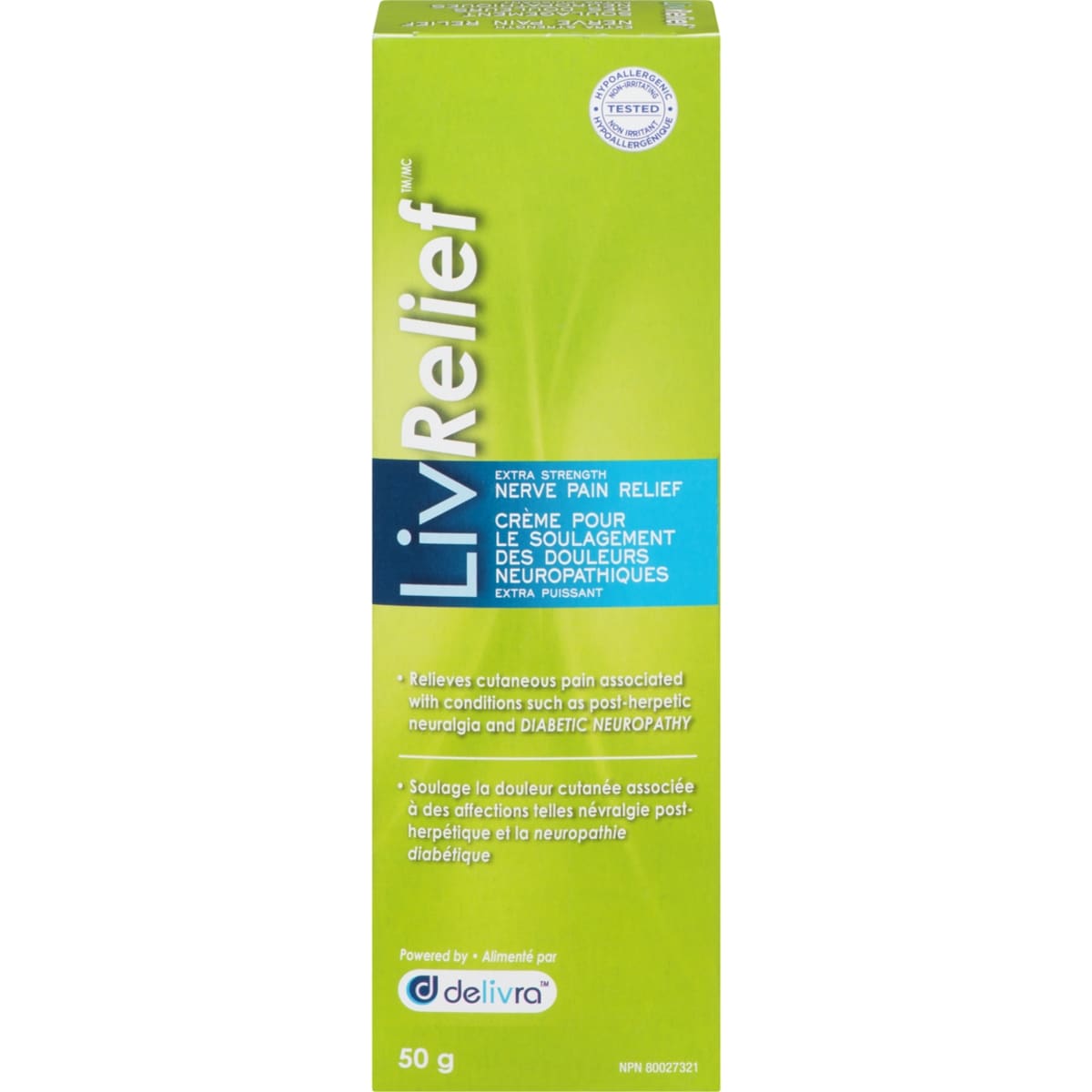 LivRelief Nerve Pain Relief Extra Strength 24x50.0 g, $45.98/100g