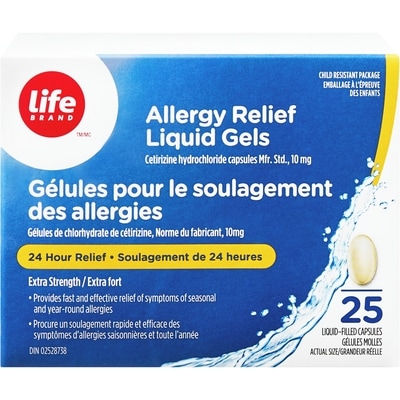 Life Brand Extra Strength Allergy Relief Liquid Gels 25 Capsules 25 ea, $0.72/1ea