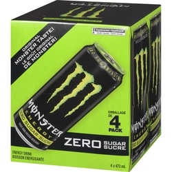 Monster Energy Zero Sugar - 4x473.0 ml | Loblaws