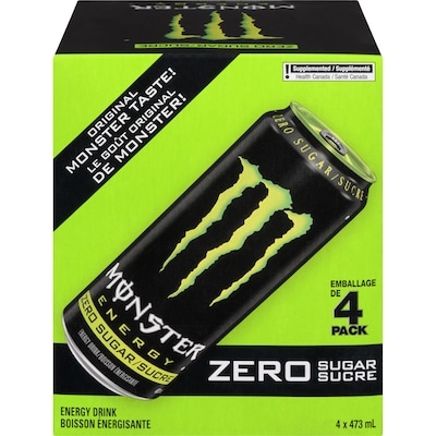 Monster Energy Zéro Sucre 4x473.0 ml, 0,69 $/100ml