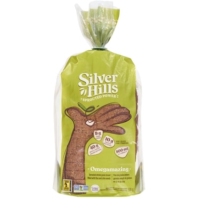 Silver Hills Pain de grain entier OmegAmazing Sprouted Power, rempli de graines de lin et de chia 600 g, 0,79 $/100g