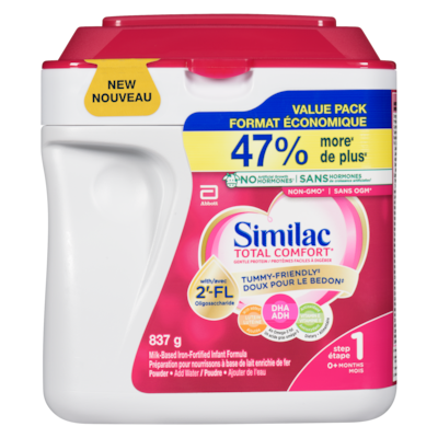 Total comfort, préparation pour nourrissons en poudre, 0+ mois, emballage rose