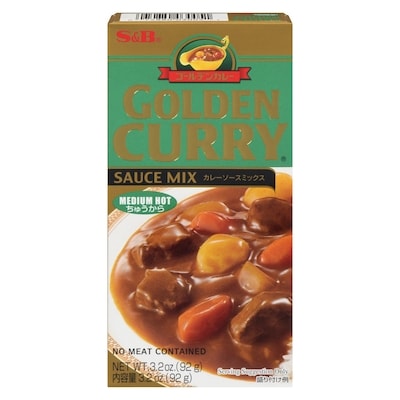 S&B Golden Curry Curry Roux Medium Hot 92 g, $4.34/100g