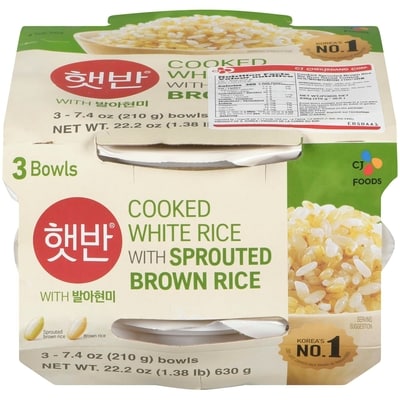 CJ Foods Cooked Sprouted Brown Rice 630 g, $1.74/100g