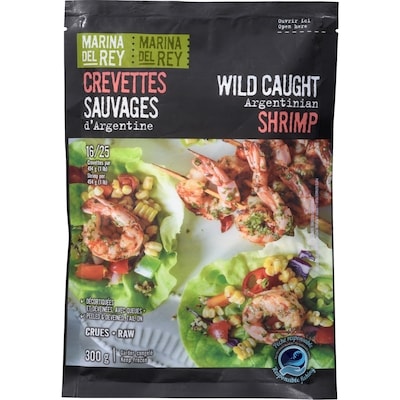 Marina Del Rey Wild Caught Argentinian Shrimp 300 g, $3.10/100g