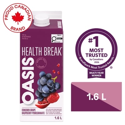 Oasis Concord Grape Raspberry Pomegranate Juice 1.6 l, $0.34/100ml