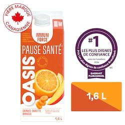 Oasis Jus de mangue, carotte, orange 1.6 l, 0,31 $/100ml