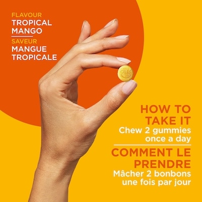 Probiotique Saveur de Mangue Tropicale 50 Bonbons de Gélatine