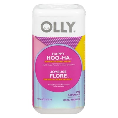 OLLY Supplement Capsules Happy HOO-HA  25 ea, $1.20/1ea