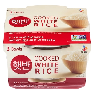 CJ Foods Riz blanc cuisiné 630 g, 1,74 $/100g