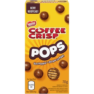Nestlé Coffee Crisp Pops Chocolaty Snacks Carton 12x70.0 g, $3.81/100g