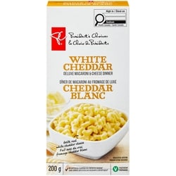 le Choix du Président Dîner de macaroni au fromage de luxe Cheddar blanc 200 g, 0,90 $/100g