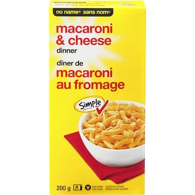 No Name Macaroni and Cheese Dinner 200 g, $0.74/100g