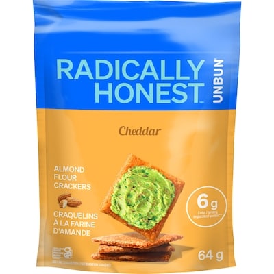 Unbun Almond Flour Protein Cheddar Crackers 64 g, $9.36/100g