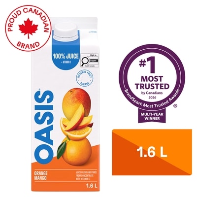Oasis Orange Mango Fruit Juice 1.6 l, $0.30/100ml